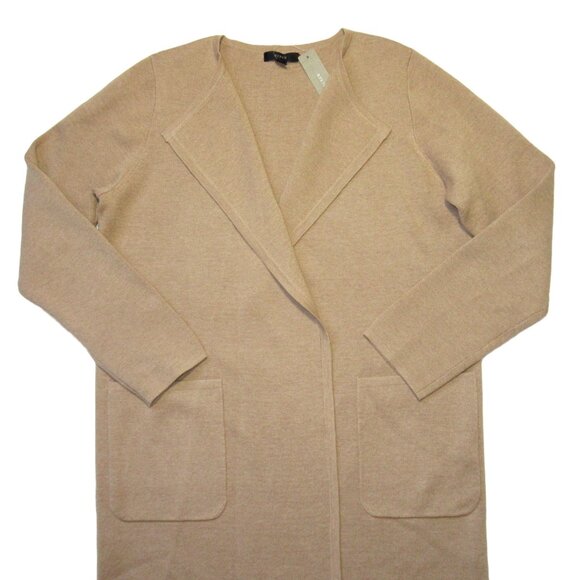 NWT J.Crew Juliette in Heather Khaki Open-Front Collarless Sweater Blazer S - Picture 3 of 5